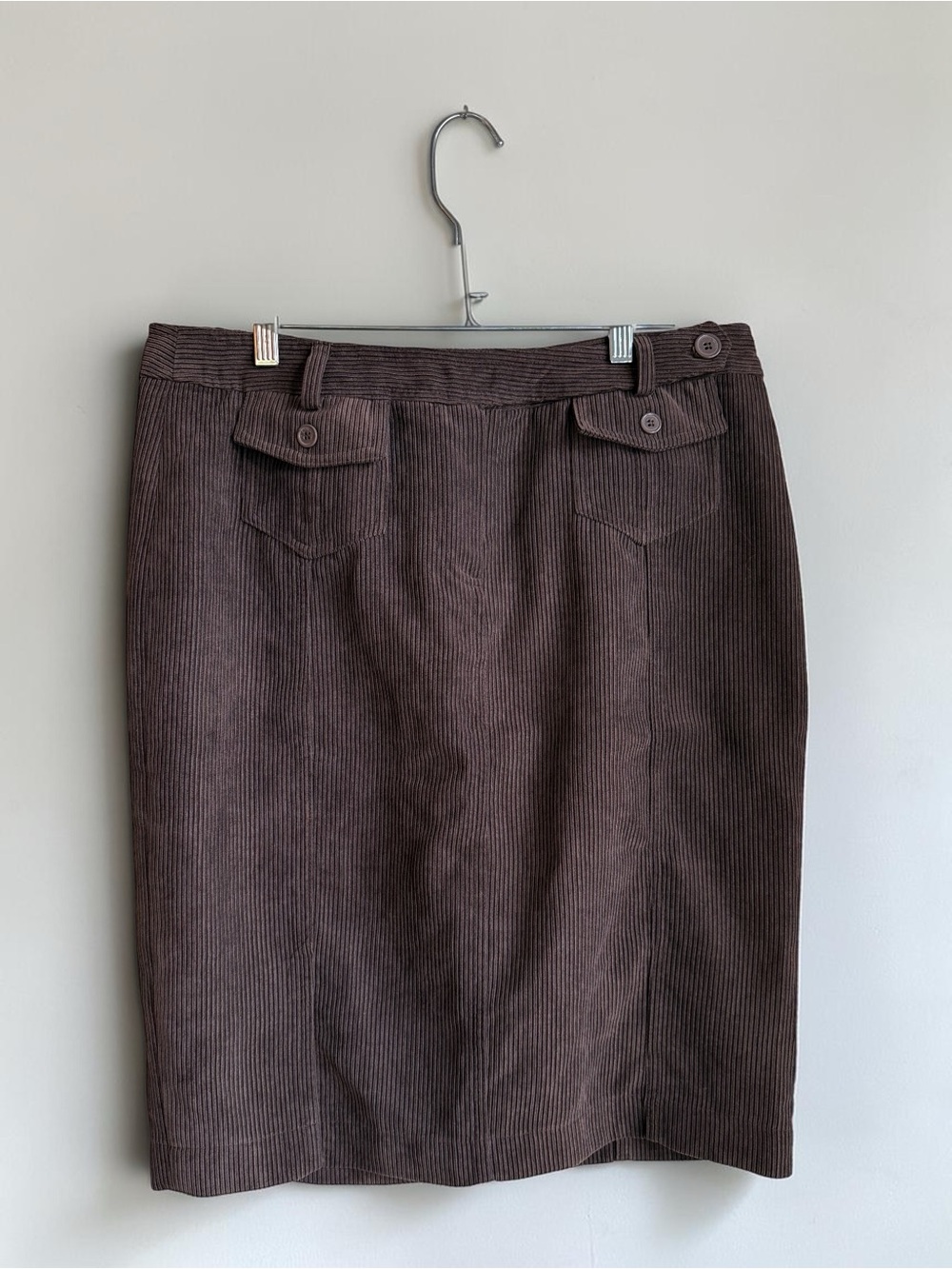 Della Spiga Brown Corduroy Skirt Size 12 - Picture 2 of 8